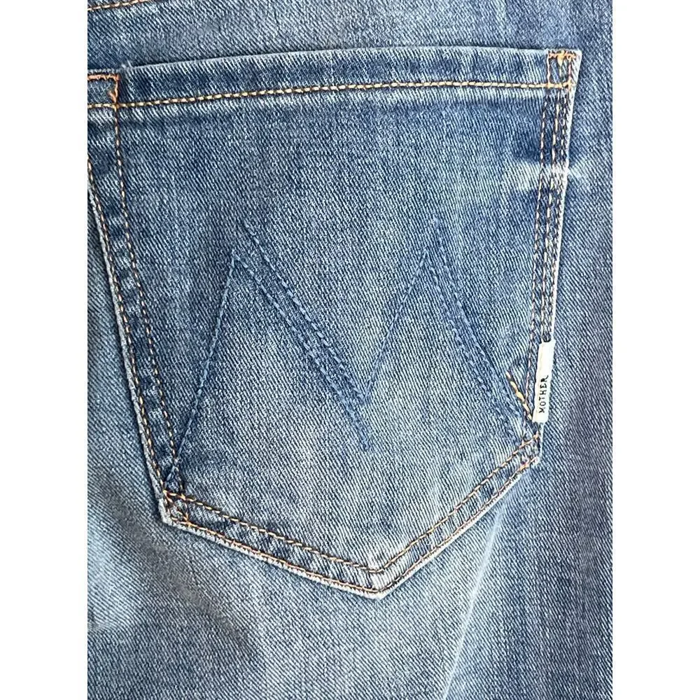 Mother The Rascal Mid Rise Denim Crop Jeans Tickle Fights & Barbeques 26 NWT